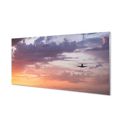 Plexiglas schilderij Wolken sky airplane lights