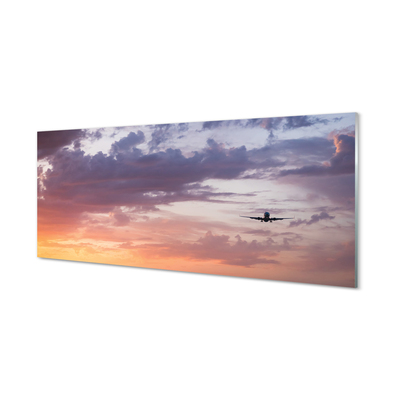 Plexiglas schilderij Wolken sky airplane lights