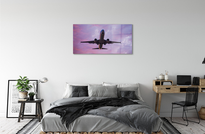 Plexiglas schilderij Wolken sky-vliegtuig