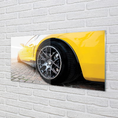 Plexiglas schilderij Geel auto