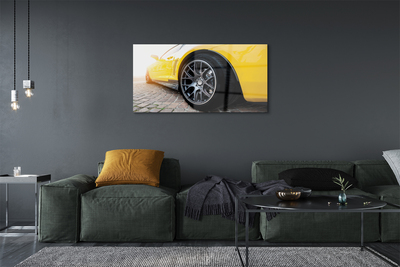 Plexiglas schilderij Geel auto