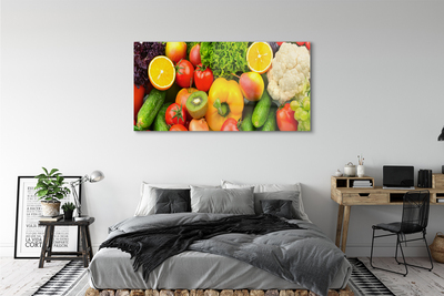 Plexiglas schilderij Kiwi komkommer bloemkool