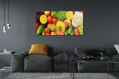 Plexiglas schilderij Kiwi komkommer bloemkool