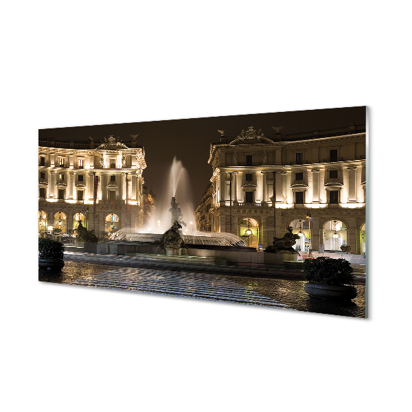 Foto op plexiglas Rome fountain square night