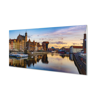 Foto op plexiglas Gdansk port river sunrise