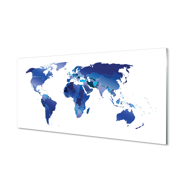 Plexiglas foto Blauwe kaart