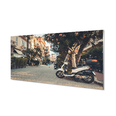 Plexiglas schilderij Motorfietsen palm city zomer