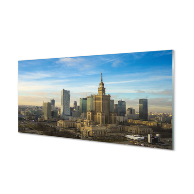 Foto op plexiglas Warschau-panorama van wolkenkrabbers