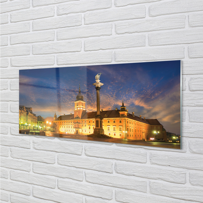 Foto op plexiglas Warschau oude stad zonsondergang