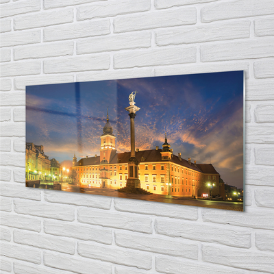 Foto op plexiglas Warschau oude stad zonsondergang