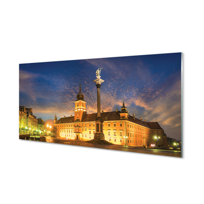 Foto op plexiglas Warschau oude stad zonsondergang
