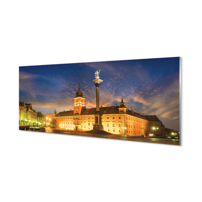 Foto op plexiglas Warschau oude stad zonsondergang