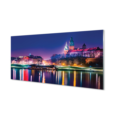 Foto op plexiglas Krakau city night river