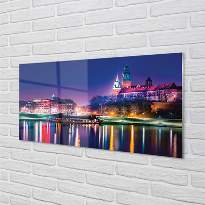 Foto op plexiglas Krakau city night river