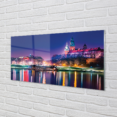 Foto op plexiglas Krakau city night river