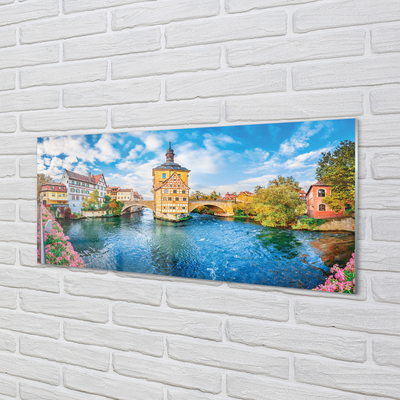 Foto op plexiglas Duitsland river bridges old town