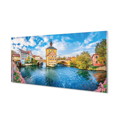 Foto op plexiglas Duitsland river bridges old town