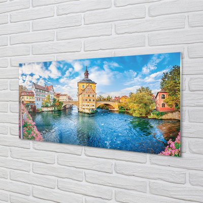 Foto op plexiglas Duitsland river bridges old town