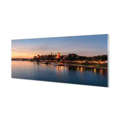 Foto op plexiglas Krakau sunset river castle