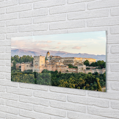 Foto op plexiglas Spanje kasteel bos bergen