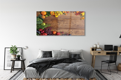 Plexiglas schilderij Pineapple apple asparagus board