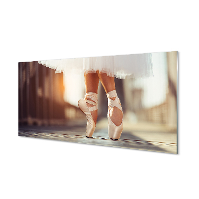 Plexiglas foto Witte ballet vrouw benen