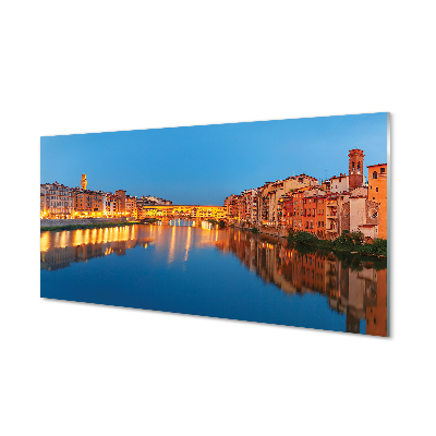 Foto op plexiglas Italië river bridges nachtgebouwen