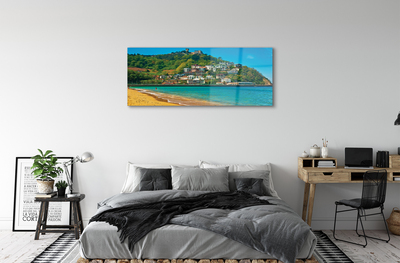 Foto op plexiglas Spanje beach mountains city