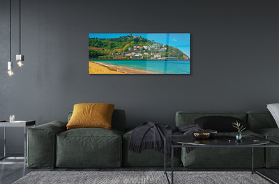 Foto op plexiglas Spanje beach mountains city