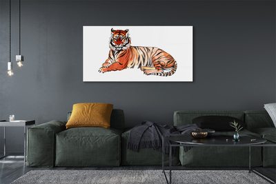 Plexiglas foto Geschilderde tijger