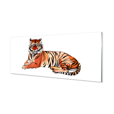 Plexiglas foto Geschilderde tijger