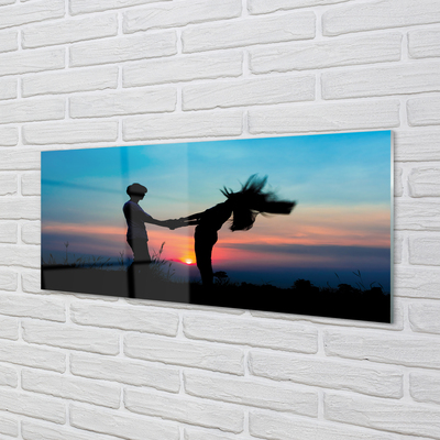 Plexiglas foto Mensen zonsonderganghemel