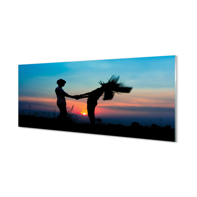 Plexiglas foto Mensen zonsonderganghemel