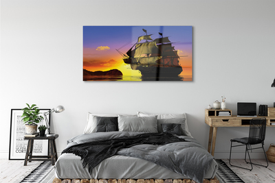 Plexiglas schilderij Zee schip hemel