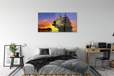 Plexiglas schilderij Zee schip hemel
