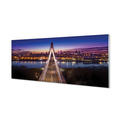 Foto op plexiglas Warschau bridge river panorama