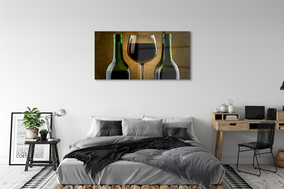 Plexiglas schilderij Een glas van 2 wijnflessen
