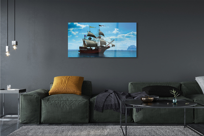 Plexiglas schilderij Scheepshemel wolken zee