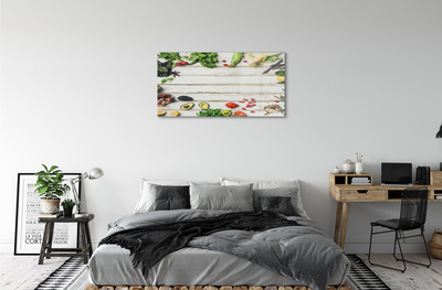 Plexiglas schilderij Avocado maïs spinazie