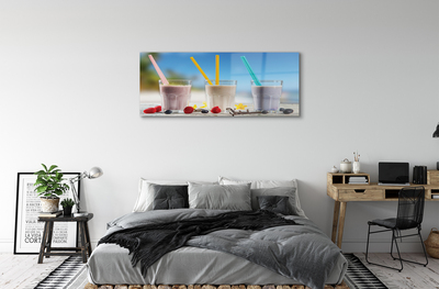 Plexiglas schilderij Cocktailglas kleurrijke rietjes
