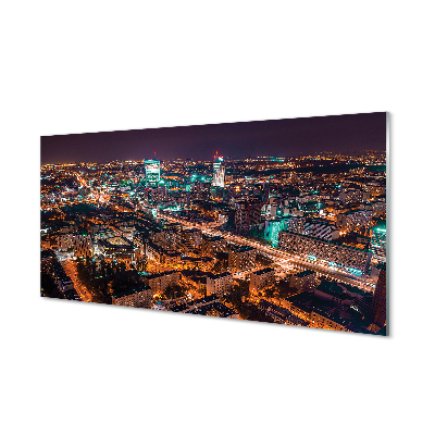 Foto op plexiglas Warschau city night panorama