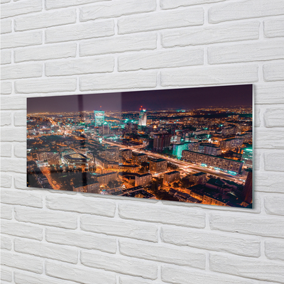 Foto op plexiglas Warschau city night panorama