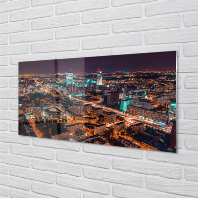 Foto op plexiglas Warschau city night panorama