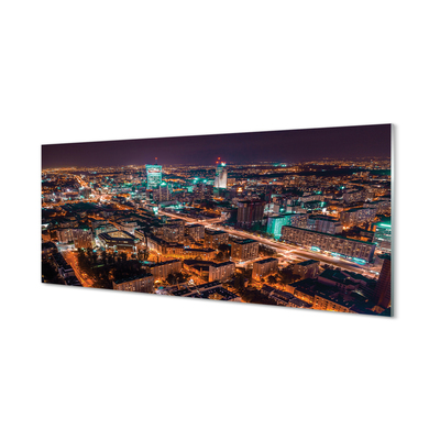 Foto op plexiglas Warschau city night panorama