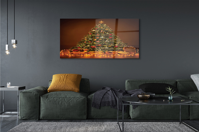 Plexiglas foto Kerstboom geschenken lamp decoraties