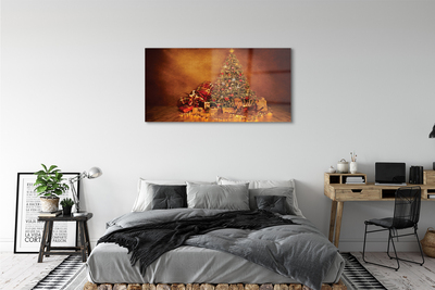 Plexiglas foto Kerstboom geschenken lamp decoraties