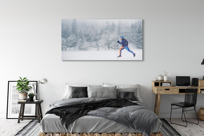 Foto in plexiglas Boswinter sneeuw man