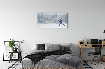 Foto in plexiglas Boswinter sneeuw man
