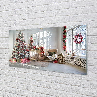 Plexiglas foto Kerstboom geschenken decoraties