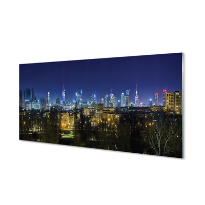 Foto op plexiglas Warschau night panorama